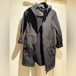 Calvin Klein Black Mid Length Windbreaker (Women’s XS)